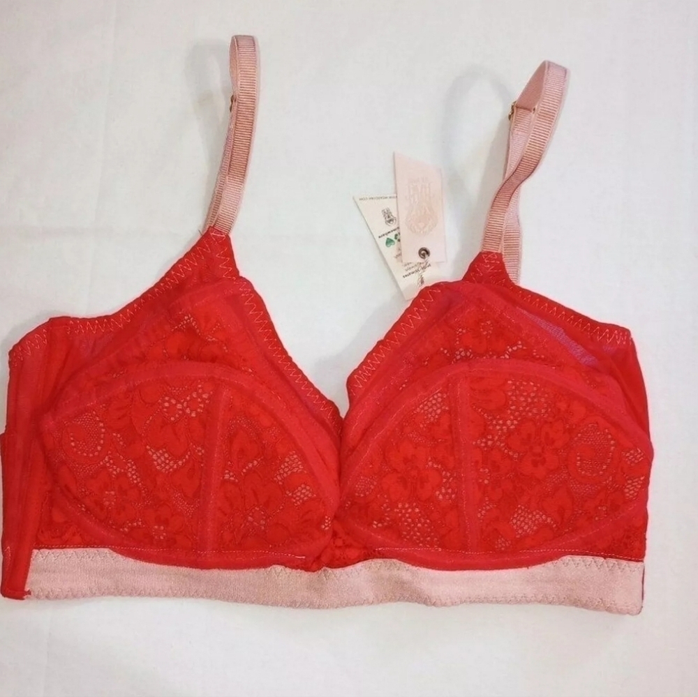 We Are HAH On Point Bullet Bra Blood Orange $98 32-40E NEW! - Picture 2 of 5